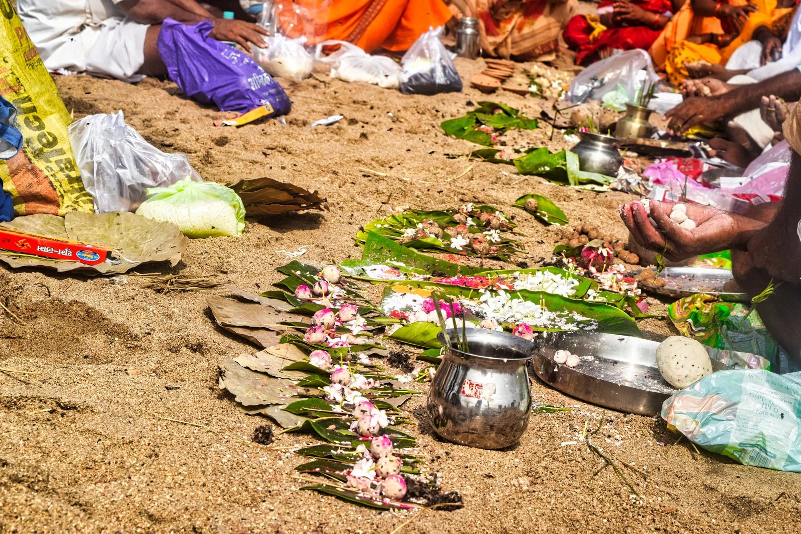 image of two sides one is sattvic food and second is non satvik food- Why Non-Veg and Alcohol Are Avoided in Pitrupaksha